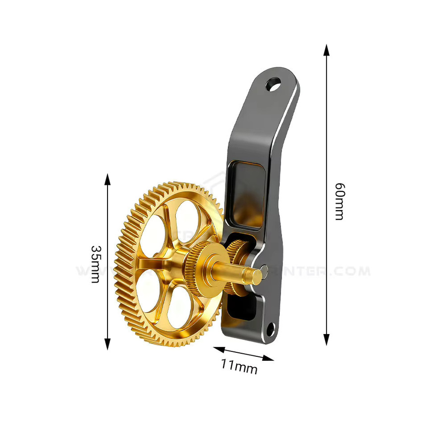 Bambu Lab Extruder-Zahnrad aus gehärtetem Stahl mit RNC Nano-Beschichtung für P1P P1S X1C und A1 Mini, Gold - Bild 3