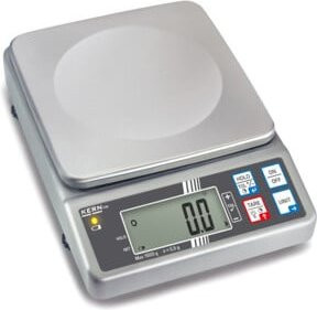 Kern Edelstahl Tischwaage FOB 1.5K0.5 Briefwaage mit digitalem Display in Silber, Wägebereich max. 1.5 kg und Ablesbarkeit 0.5 g - Bild 1