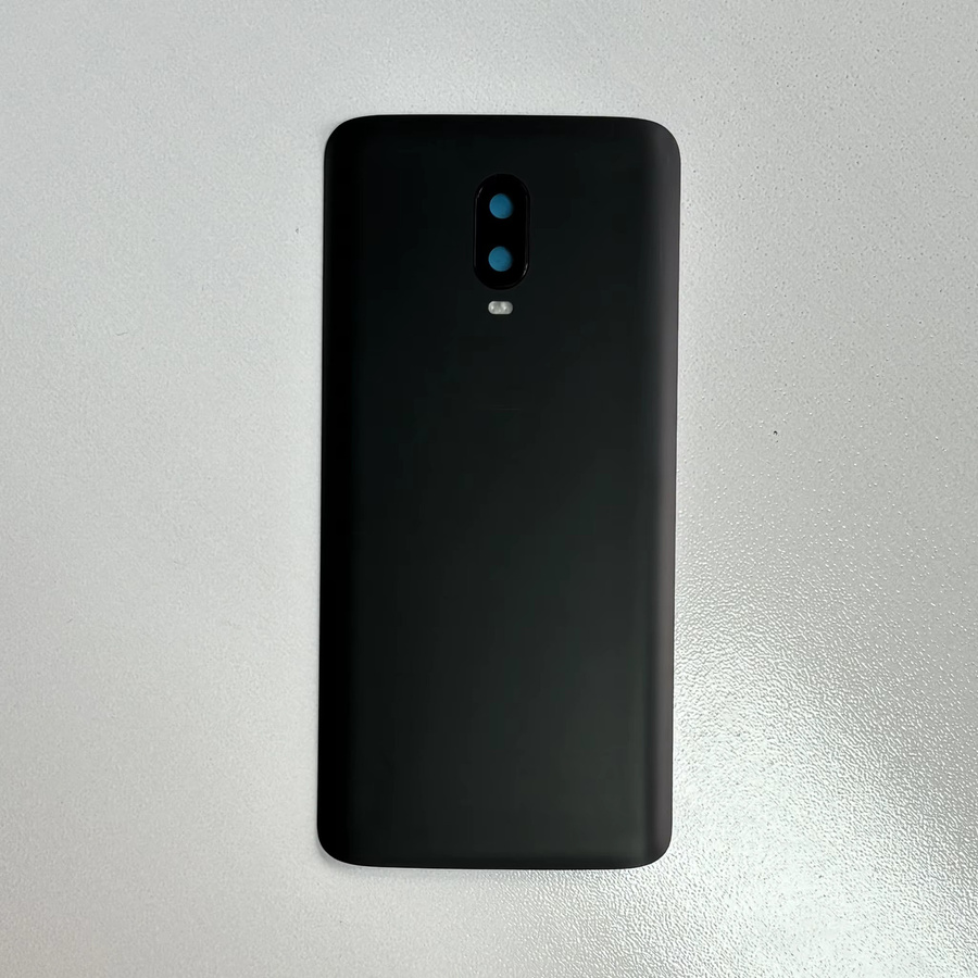 Original Glas Ersatzteil für OnePlus 6T und OnePlus 6 Batterieabdeckung in Schwarz mit Kameraobjektiv-Ausschnitt - Bild 2