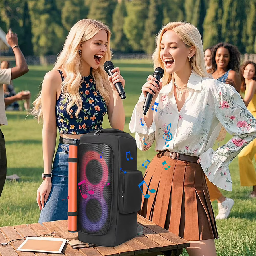 Gepolsterte Lautsprecher-Schutzhülle mit Reißverschluss für JBL Partybox 310 und 320 in Schwarz - Bild 2