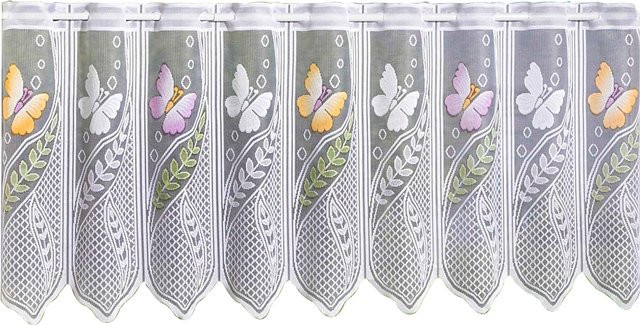 Heine Fensterbehang Schmetterling mit floralem Design in Multicolour, transparent, 100% Polyester mit Ösen - Bild 1