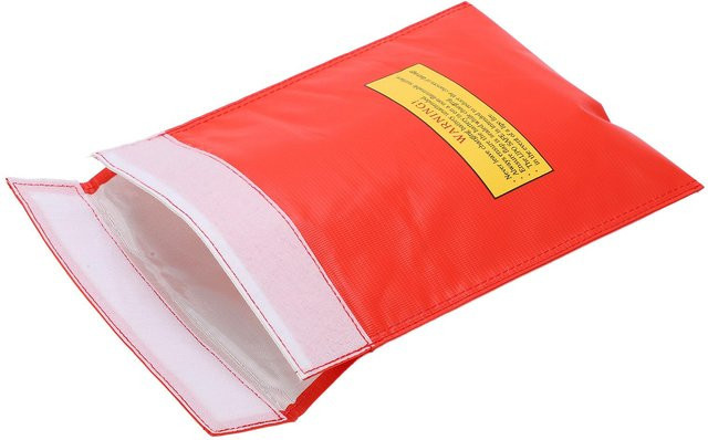 Explosionssichere Lipo Akku Tasche von Shoemst, feuerfeste Schutztasche für Lithium Batterien zum sicheren Laden und Lagern, Farbe: Rot - Bild 1