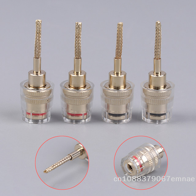 ZYAS HIFI-Kabeladapter Set mit 4-mm-Bananenbuchse auf 2-mm-Pin-Stecker aus geflochtenem Kupferdraht - Bild 1