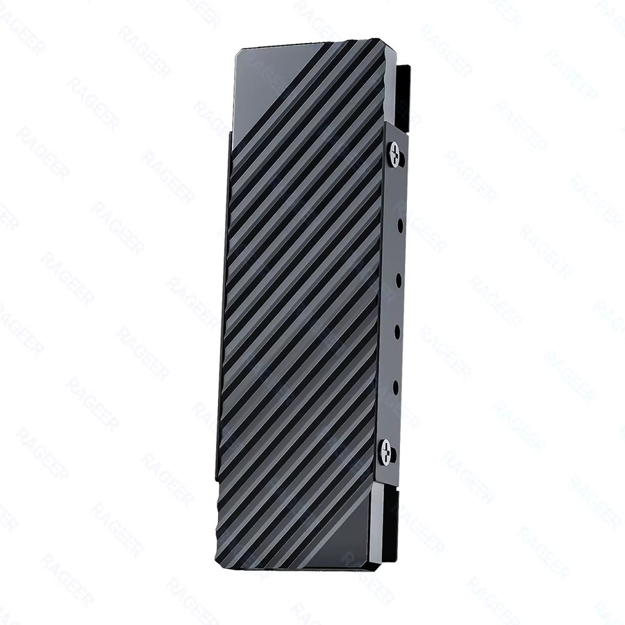 RAGEER M.2 2280 SSD-Kühlkörper aus Aluminium für NVMe SSDs in Schwarz für PC, Laptop und PS5 - Bild 1