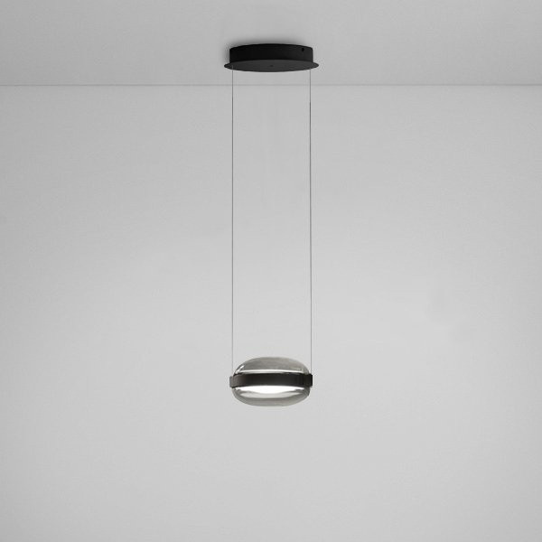 B.Lux Beaded S1 LED-Pendelleuchte aus Glas in Grau und Schwarz mit dimmbarer Funktion und höhenverstellbarem Design - Bild 1