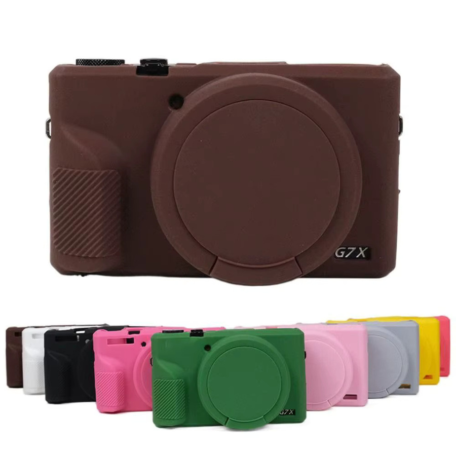Stoßfeste Silikon Schutzhülle für Canon G7X Mark III und G7XIII Kompaktkameras in Schwarz - Bild 2