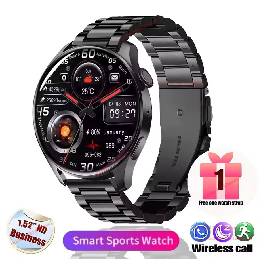 Ola Esporte Hw12 Smartwatch für Herren in Schwarz mit AMOLED HD-Bildschirm, GPS, Herzfrequenzmessung und Bluetooth-Anrufen, IP68 wasserdicht - Bild 6