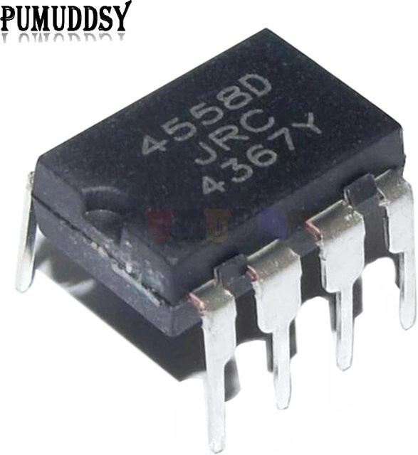 10er Set JRC4558D DIP-8 Integrierter Schaltkreis IC in Schwarz - Bild 1