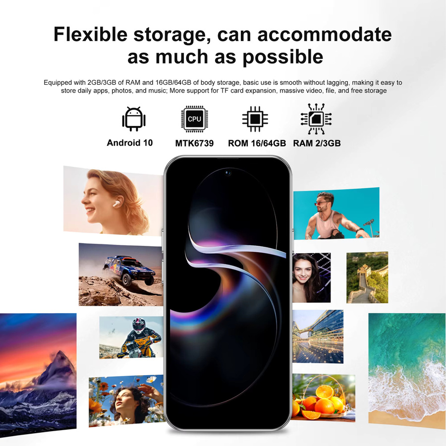 SERVO Mini-Smartphone Android 4G LTE mit 4,5 Zoll Display, 64GB Speicher, Orange - Bild 3