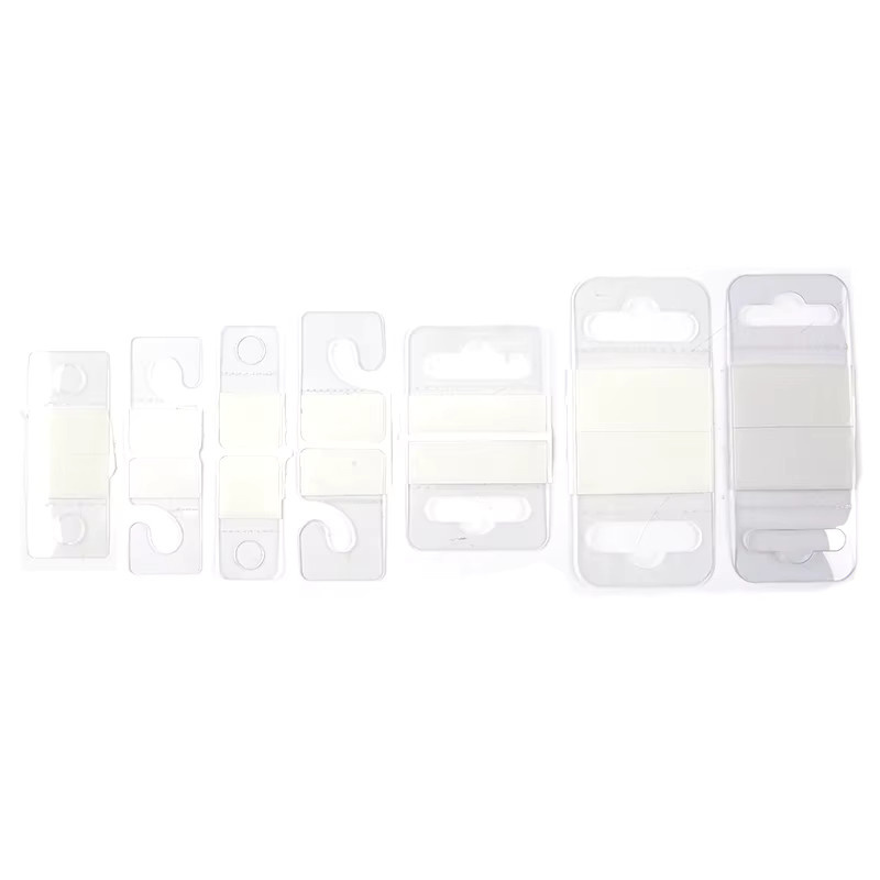 100 Stück selbstklebende Hängelaschen aus transparentem PVC für Waren, Paketboxen und Taschen zur Display-Präsentation im Einzelhandel - Bild 2