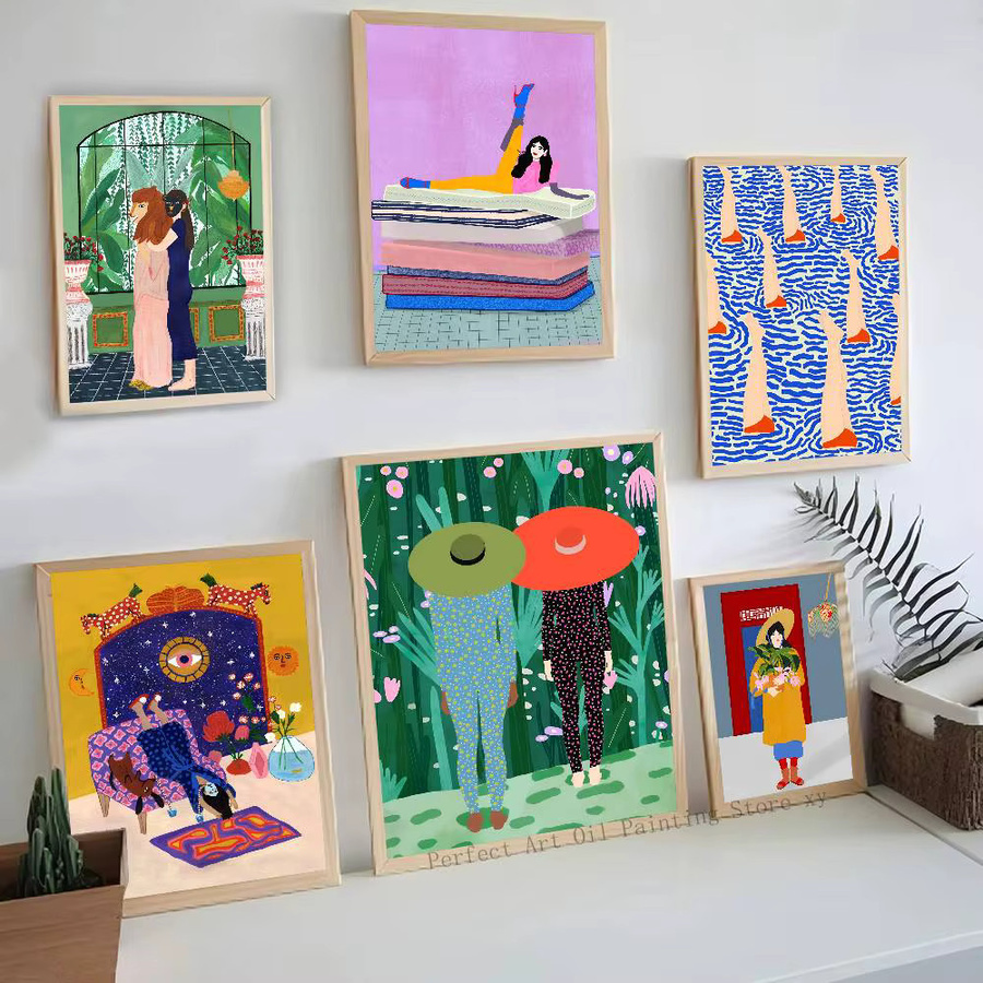 Abstrakte Kunst Poster mit Frau im Dschungel als Papierdruck für dein Wohnzimmer oder Schlafzimmer - Bild 2
