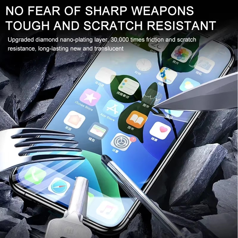 3er-Set gehärtete Glas Displayschutzfolie in Transparent für Apple iPhone 17 Air 16 15 14 13 12 11 Pro Max Plus Mini XS XR X - Bild 5