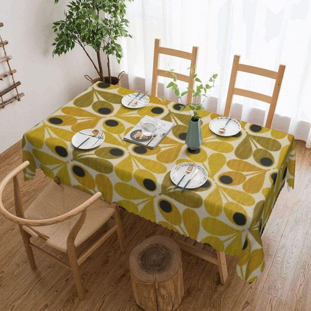 JMG Household Supplies Tischdecke Orla Kiely Abstraktes Design Gelb, Rechteckig, B: 137 cm, T: 183 cm - Bild 1
