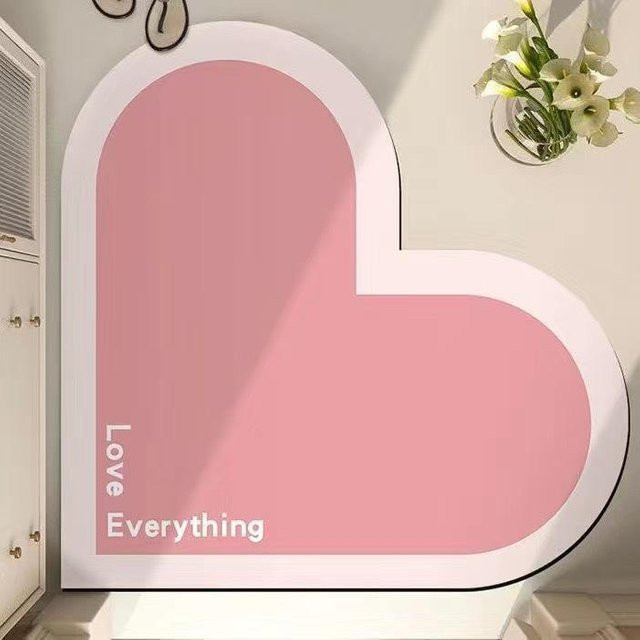 Rutschfeste Badezimmer-Saugmatte Yiran Furniture in Pink, Breite: 40 cm, Tiefe: 60 cm - Bild 1