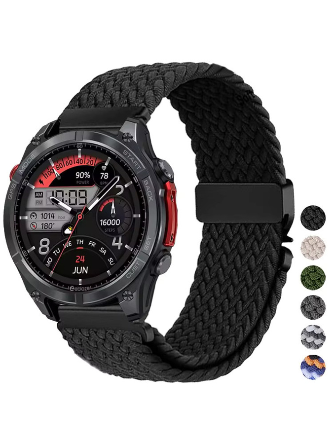 Xiaomi Uhrenarmband Nylon, geflochten, 22 mm, Schwarz, Unisex - Bild 5