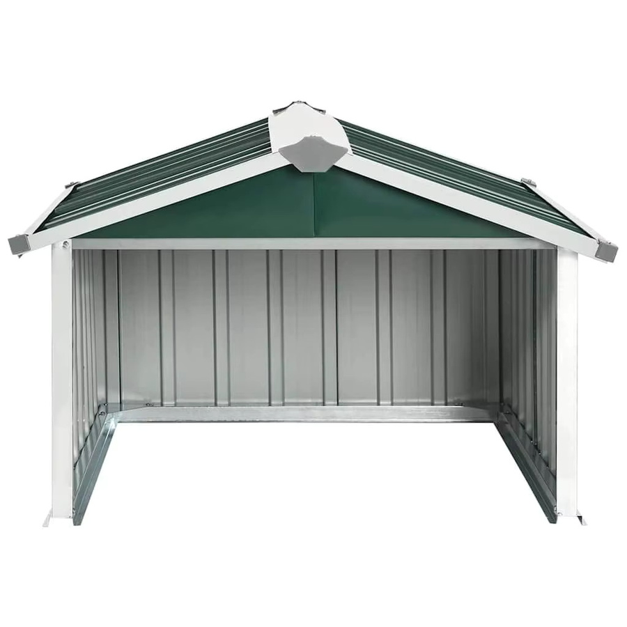 vidaXL Gartenroboter-Unterstand aus verzinktem Stahl in Grün und Braun, H x B x T: 63 x 92 x 97 cm - Bild 3