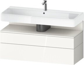 Duravit Waschtischunterschrank Qatego in Weiß Hochglanz, B/T/H: 119 x 47 x 59 cm - Bild 1