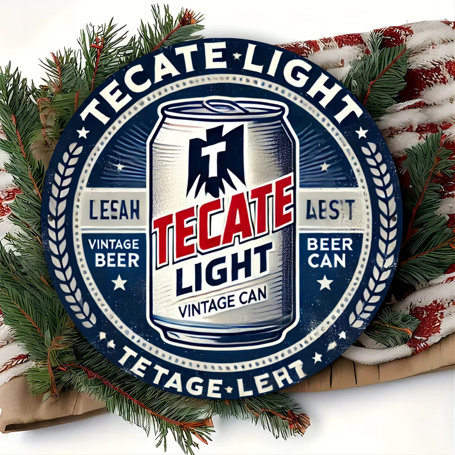 Tecate Vintage Metallschild rund aus Aluminium in Mehrfarbig Durchmesser: 20 cm - Bild 4