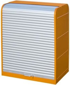 Bauer Südlohn Gefahrstoff-Rollladenschrank RSG-1 aus Stahl, Farbe: Orange, B/T/H: 87,0 x 52,0 x 161,0 cm - Bild 1