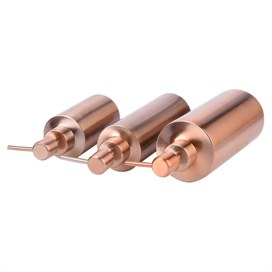 Aramox Flüssigseifenspender aus Edelstahl in Silber mit Handpumpe für Küche und Badezimmer, 250 ml - Bild 3