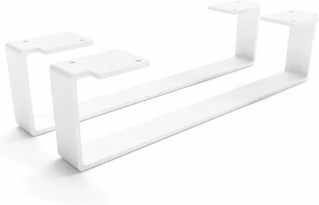 HEVVA Möbelfüße LUXEMBURG 2er Set Weiß, Höhe: 10 cm, Tiefe: 40 cm - Bild 1