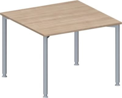 Schäfer Shop Genius Anbautisch MODENA FLEX in Eiche-Dekor, höhenverstellbar, quadratisch, B: 100 cm, T: 100 cm - Bild 1