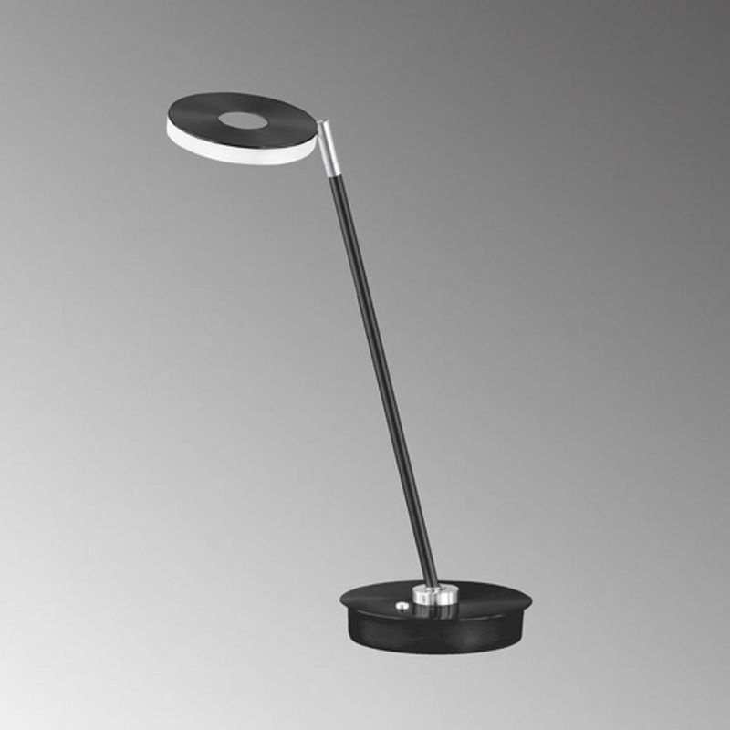 Fischer & Honsel Tischleuchte Dent aus Metall in Schwarz mit integrierter LED und Dimmfunktion, Höhe: 46 cm - Bild 3