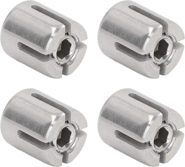 10 Stück Kreuzkabelklemmen M10 aus 316 Edelstahl in Silber für Kabelgeländer-Sets unter 2 mm - Bild 1