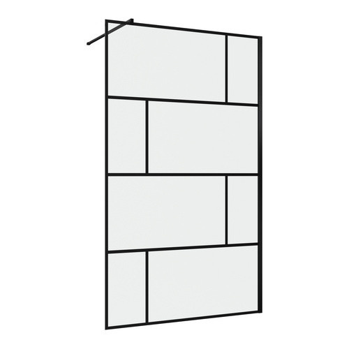 Marwell Duschwand BRICKS aus Glas, schwarz, transparent, Breite: 120 cm, Glasstärke: 5 mm - Bild 2