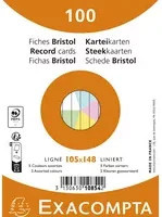 Exacompta Karteikarten DIN A6 liniert in Multicolor aus Papier (PEFC-zertifiziert) - Bild 1