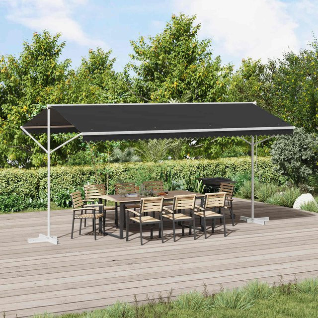 Freistehendes Sonnensegel Yiwydaa aus Polyester und Stahl in Anthrazit, B x T: 5 x 3 m - Bild 1