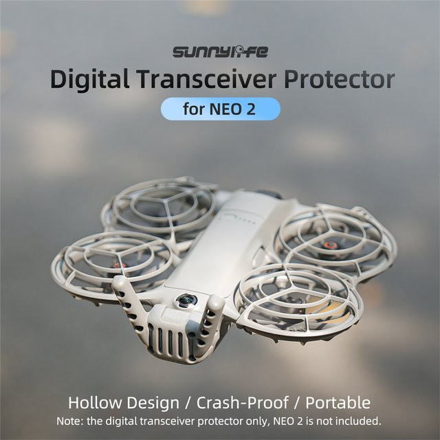 Sunnylife Digitaler Transceiver-Schutz und Antennenschutzabdeckung für DJI NEO 2 Drohnen-Zubehör in Grau - Bild 1
