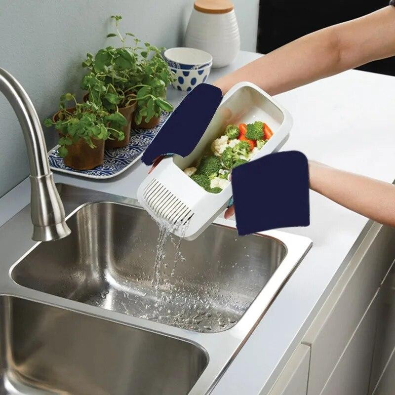 SEEQS Pastakocher mit Sieb und Gemüsedampfer aus umweltfreundlichem Kunststoff in Weiß - Bild 4