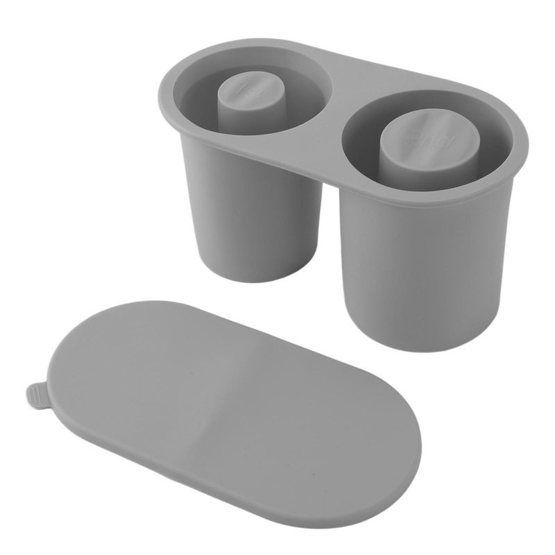 CosyHome Silikon Eiswürfelform für 30oz und 40oz Becher in Schwarz mit Hohlzylinder-Design und Auslaufschutz - Bild 3
