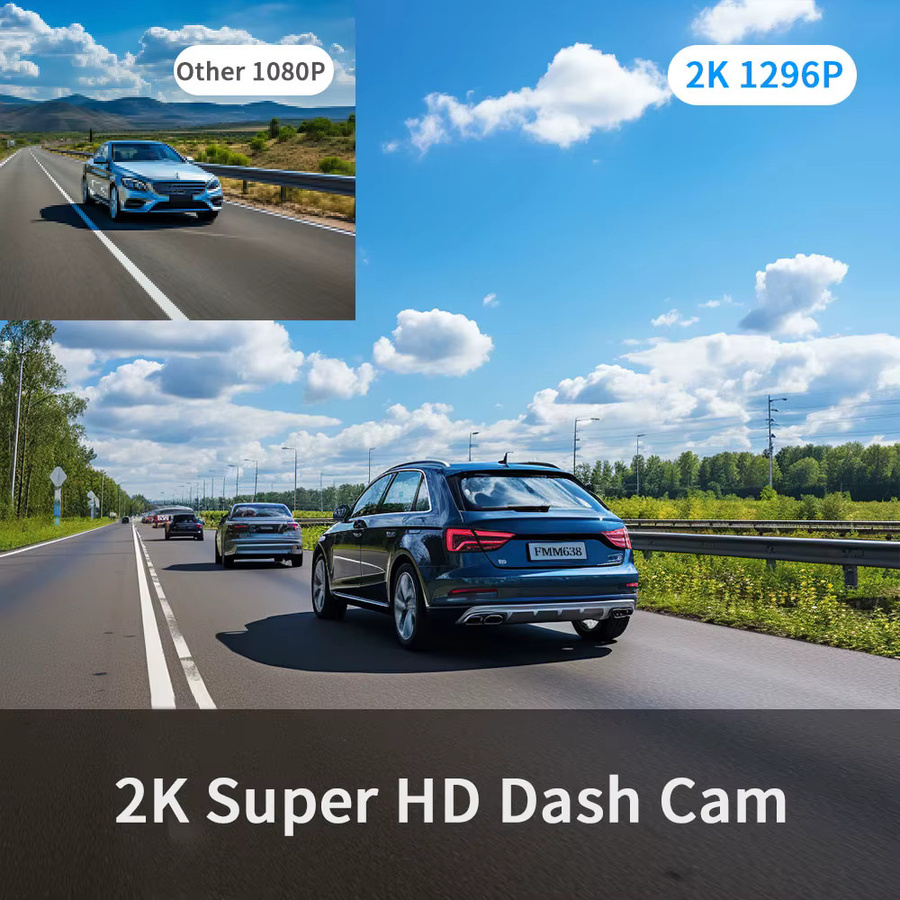 KAWA Dashcam D5 Gen2 Auto-Videorecorder in 2K mit WLAN, App- und Sprachsteuerung sowie Nachtsicht, Schwarz - Bild 3