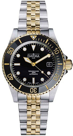 Davosa Armbanduhr Ternos Diver, Automatik, Edelstahl, Schwarz, 40 mm, Herren - Bild 1
