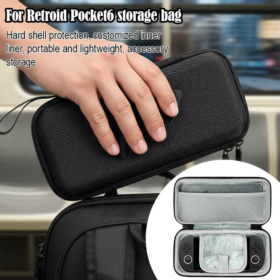Retroid Pocket 6 Tragbare Zubehör-Aufbewahrungsbox, Staubdichte und Stoßfeste Schutztasche in Schwarz - Bild 2