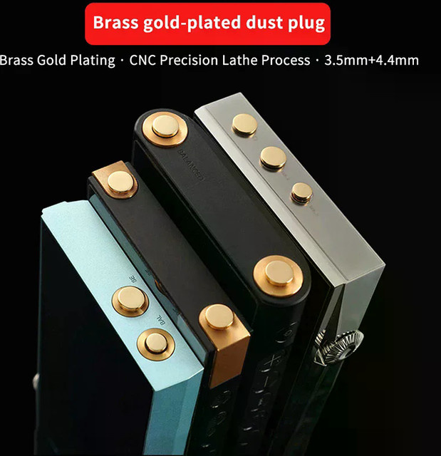 IRiver Premium-Staubschutzkappe aus vergoldetem Messing für 3,5 mm Kopfhöreranschlüsse der SP3000-Serie in Gold - Bild 1