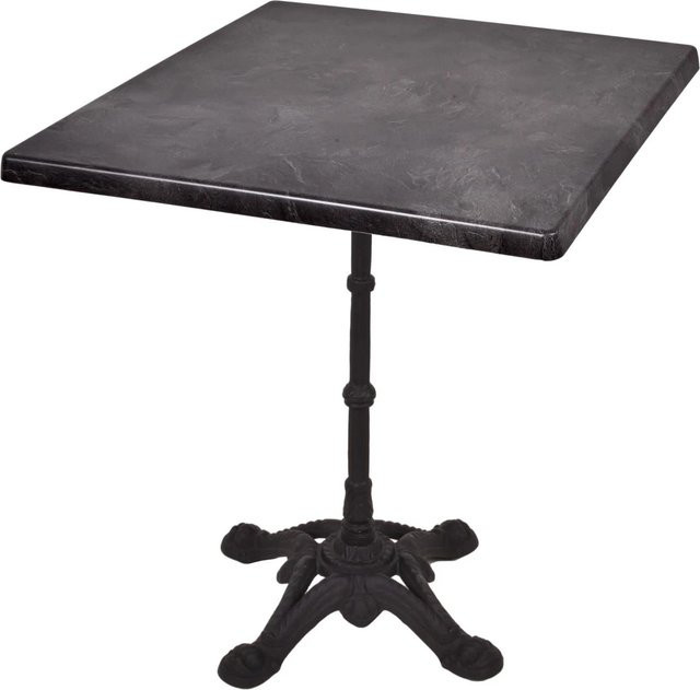 DELUKE Bistrotisch KOLLIN quadratisch in Schwarz für Café, Restaurant und Außenbereich, B/T/H: 70 x 70 x 66 cm - Bild 1