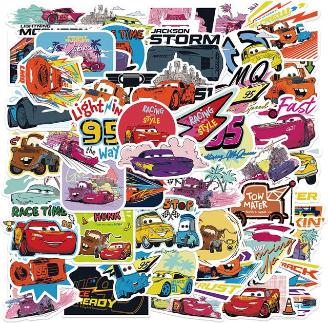 Disney Cars Lightning Mcqueen Cartoon Graffiti Aufkleber, Sticker, Bunt / Mehrfarbig - Bild 1