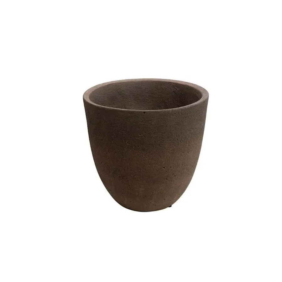 Schweng Blumentopf aus Zement in Dunkelbraun, rund, für den Außenbereich, B/T/H: 33 x 33 x 32 cm - Bild 2