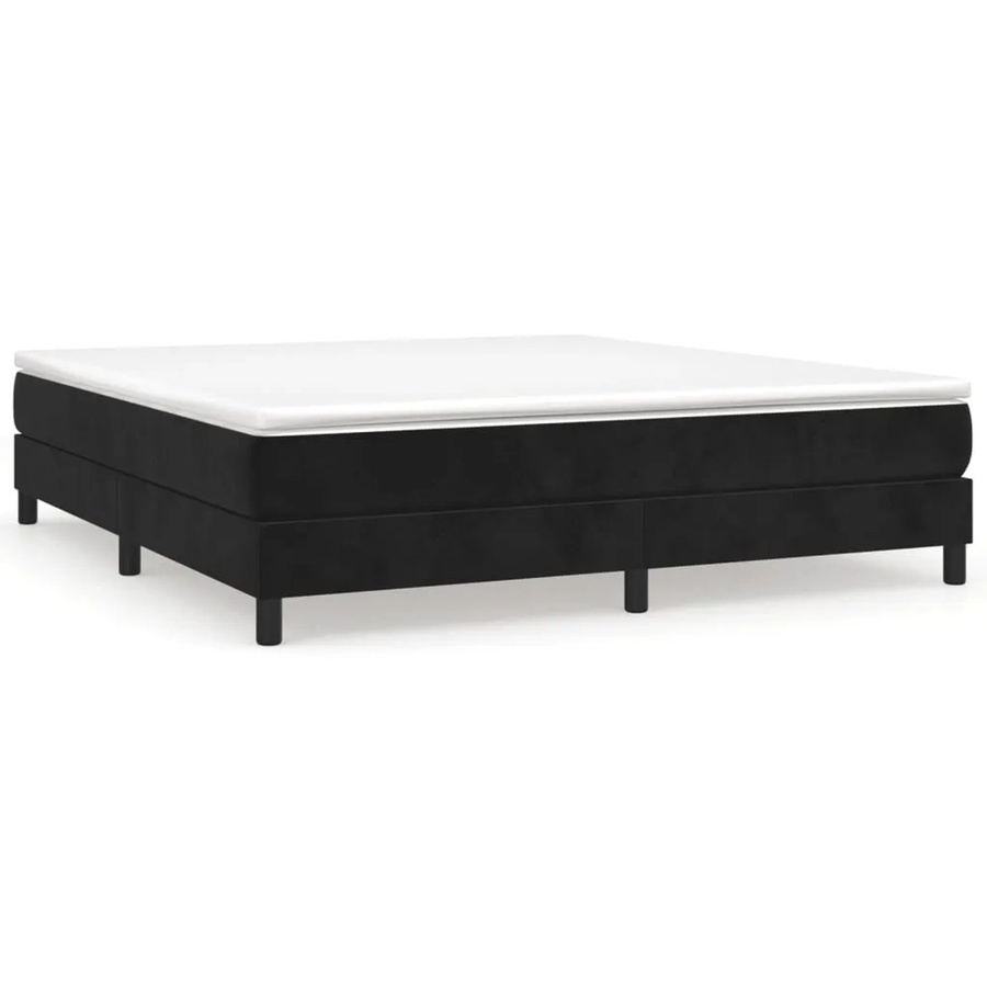 vidaXL Boxspringbett in Schwarz aus Samt, B/T/H: 160 x 200 x 203 cm - Bild 2