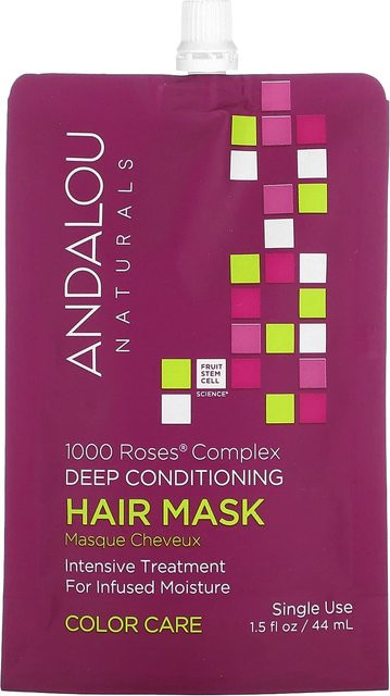 Andalou Naturals 1000 Rosen Haarmaske, 44 ml, für coloriertes Haar - Bild 1