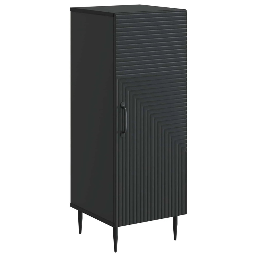 vidaXL Sideboard Schwarz Matt im Vintage-Design aus Holzwerkstoff B: 60,0 cm, T: 34,5 cm, H: 89,5 cm - Bild 2