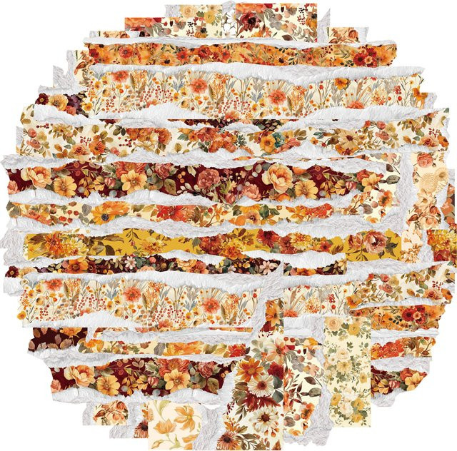 Etori Life Warm Sunshine Flower Sticker mit Herbst-Wildblumen-Motiv, 30 Stück, Mehrfarbig - Bild 1