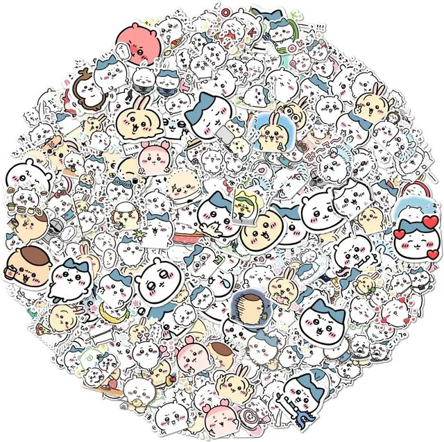 Chiikawa Aufkleber, 100-teiliges Set, wasserfest, multicolor - Bild 1