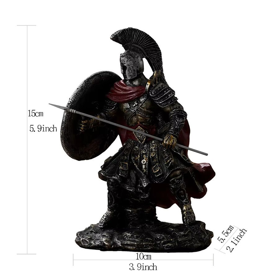 Misvial Gladiator Harz Skulptur Spartan Krieger Figur als Sammlerstatue für deine Tischdekoration - Bild 2