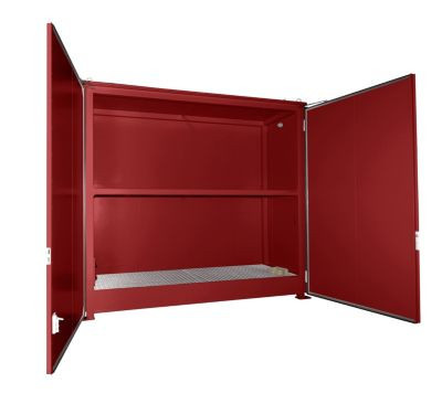 Isolierter Regalcontainer BAUER CEH 36-2 aus Stahl mit Doppelflügeltor in Rot, B/T/H: 385,0 x 150,0 x 355,0 cm - Bild 1