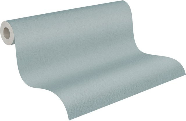 A.S. Création Vliestapete Blau Uni Matt Leicht Strukturiert, B: 0,53 m, L: 10,05 m - Bild 1