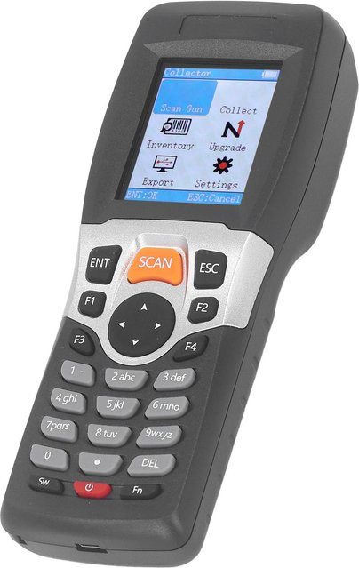 Drahtloser 1D Barcode-Scanner mit 2,2-Zoll-Farbbildschirm, 2,4 GHz, tragbarer Inventarscanner in Weiß - Bild 1